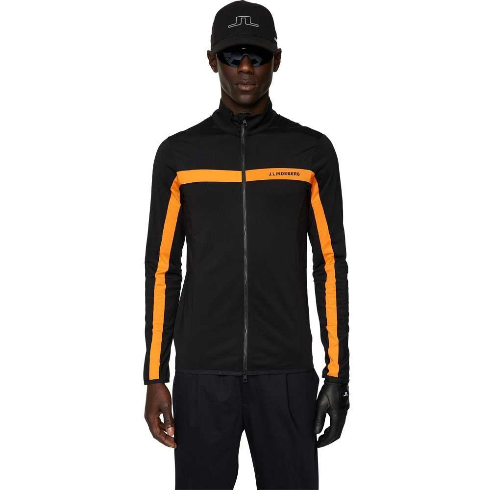 Lindeberg M Jarvis Mid Layer Herrengolfjacke Black-Orange