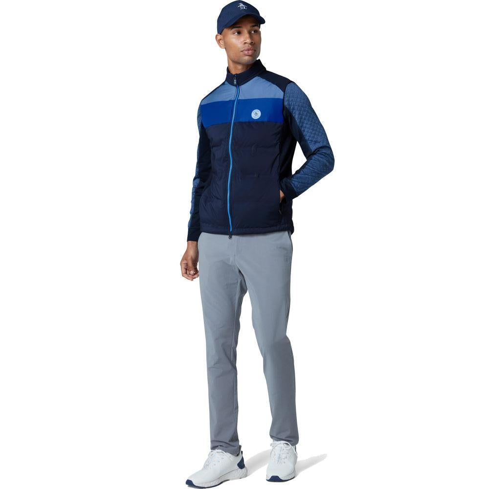 Penguin Insulated Full Zip Mixed Media Herrengolfweste Navy
