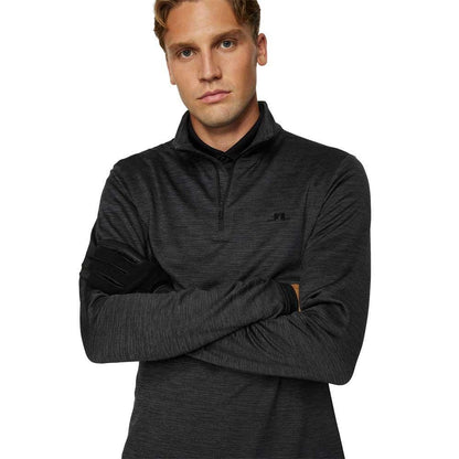 Lindeberg M Destry Zip Mid Layer Herrengolfpullover Schwarz