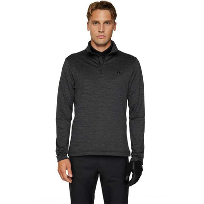 Lindeberg M Destry Zip Mid Layer Herrengolfpullover Schwarz