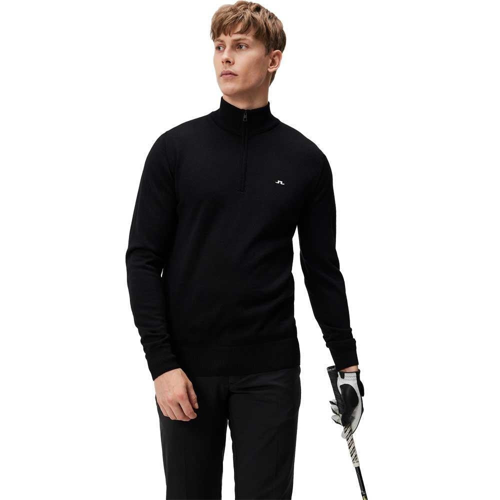 Lindeberg M Kian Zipp Herrengolfpullover Black