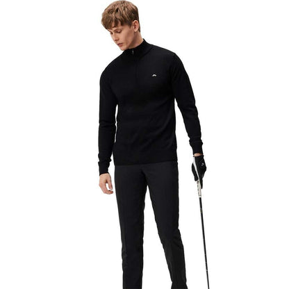 Lindeberg M Kian Zipp Herrengolfpullover Black