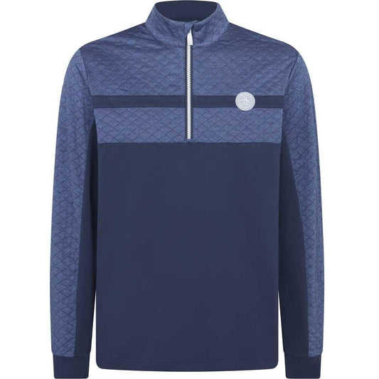 Penguin Mixed Media Heritage Block Herrenpullover Navy