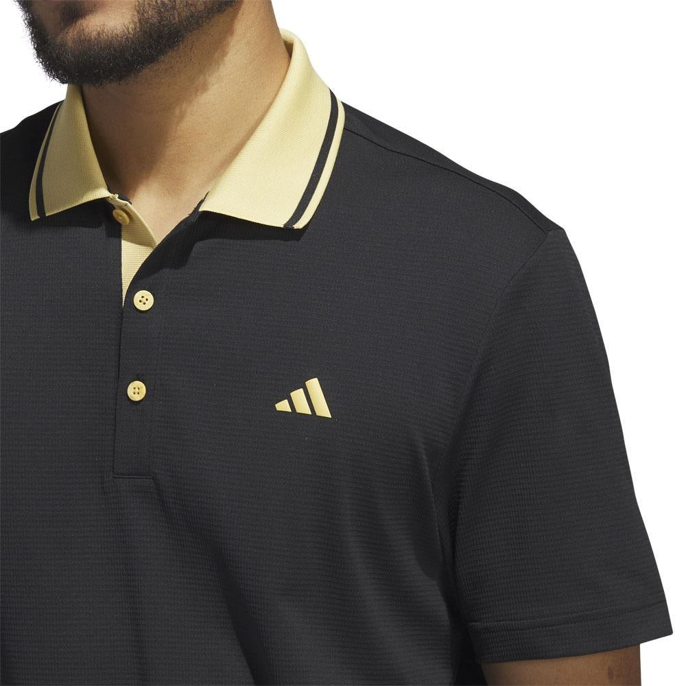 Adidas Ultimate365 Tour Sport Collar Herrengolfpoloshirt Schwarz-Gold