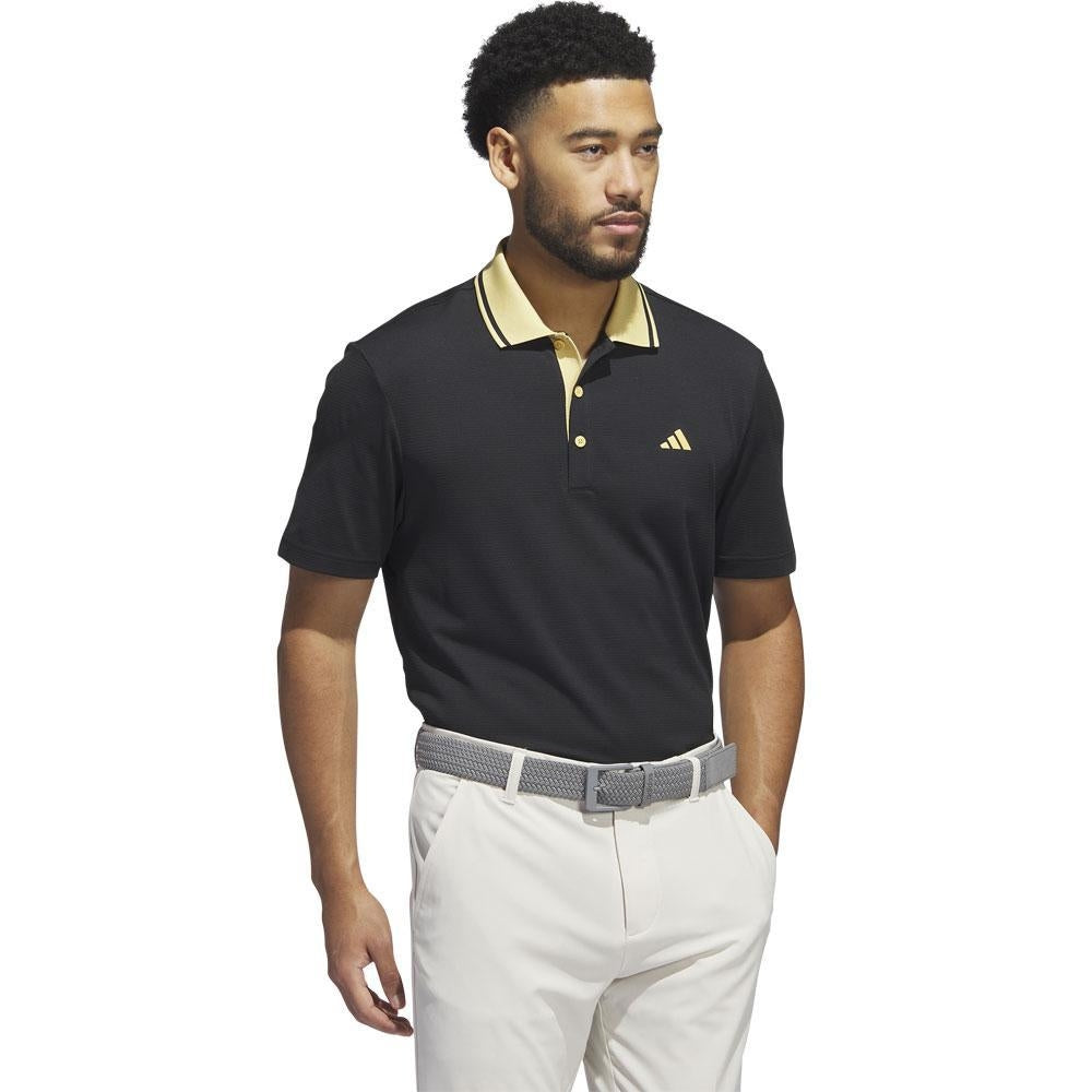 Adidas Ultimate365 Tour Sport Collar Herrengolfpoloshirt Schwarz-Gold