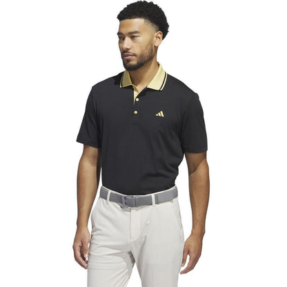 Adidas Ultimate365 Tour Sport Collar Herrengolfpoloshirt Schwarz-Gold