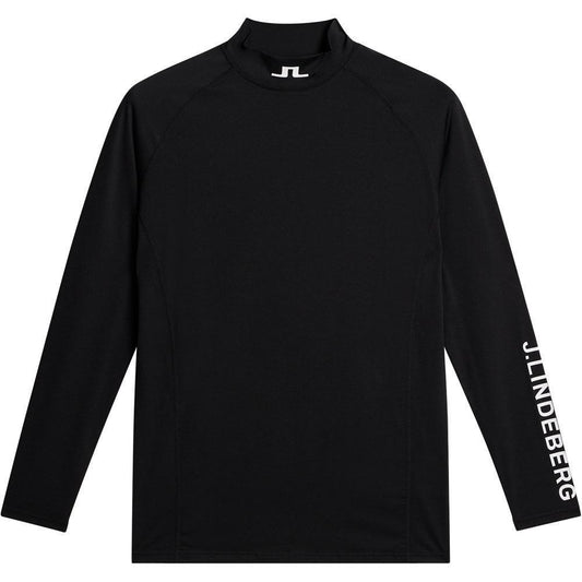 Lindeberg M Aello Soft Compression Langarm Shirt Herren Schwarz