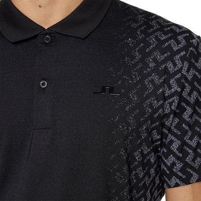 Lindeberg M Kalle Reg Fit Herrengolfpoloshirt Black-Print