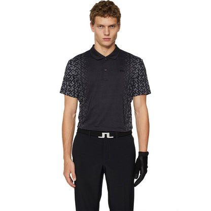 Lindeberg M Kalle Reg Fit Herrengolfpoloshirt Black-Print