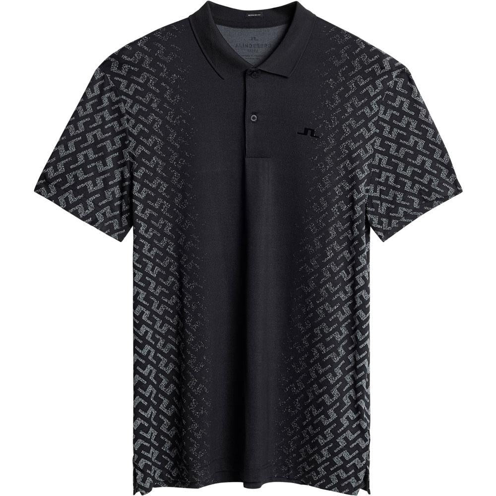 Lindeberg M Kalle Reg Fit Herrengolfpoloshirt Black-Print