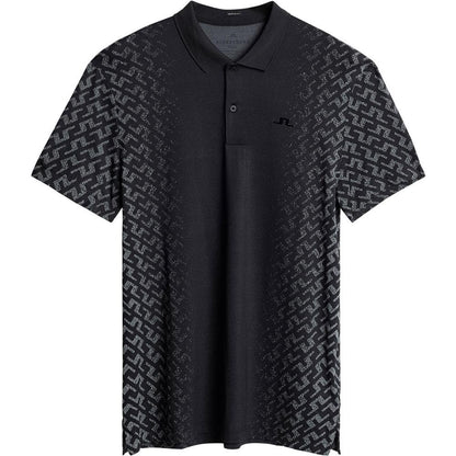 Lindeberg M Kalle Reg Fit Herrengolfpoloshirt Black-Print
