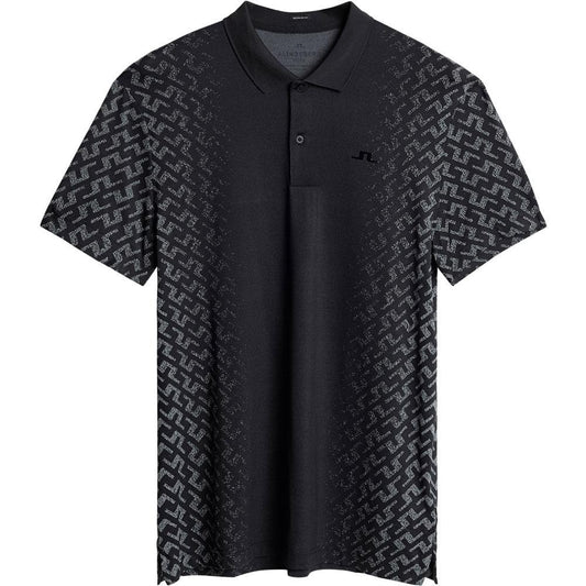 Lindeberg M Kalle Reg Fit Herrengolfpoloshirt Black-Print