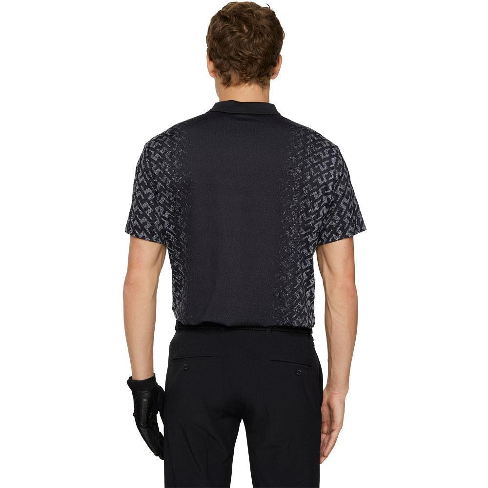 Lindeberg M Kalle Reg Fit Herrengolfpoloshirt Black-Print