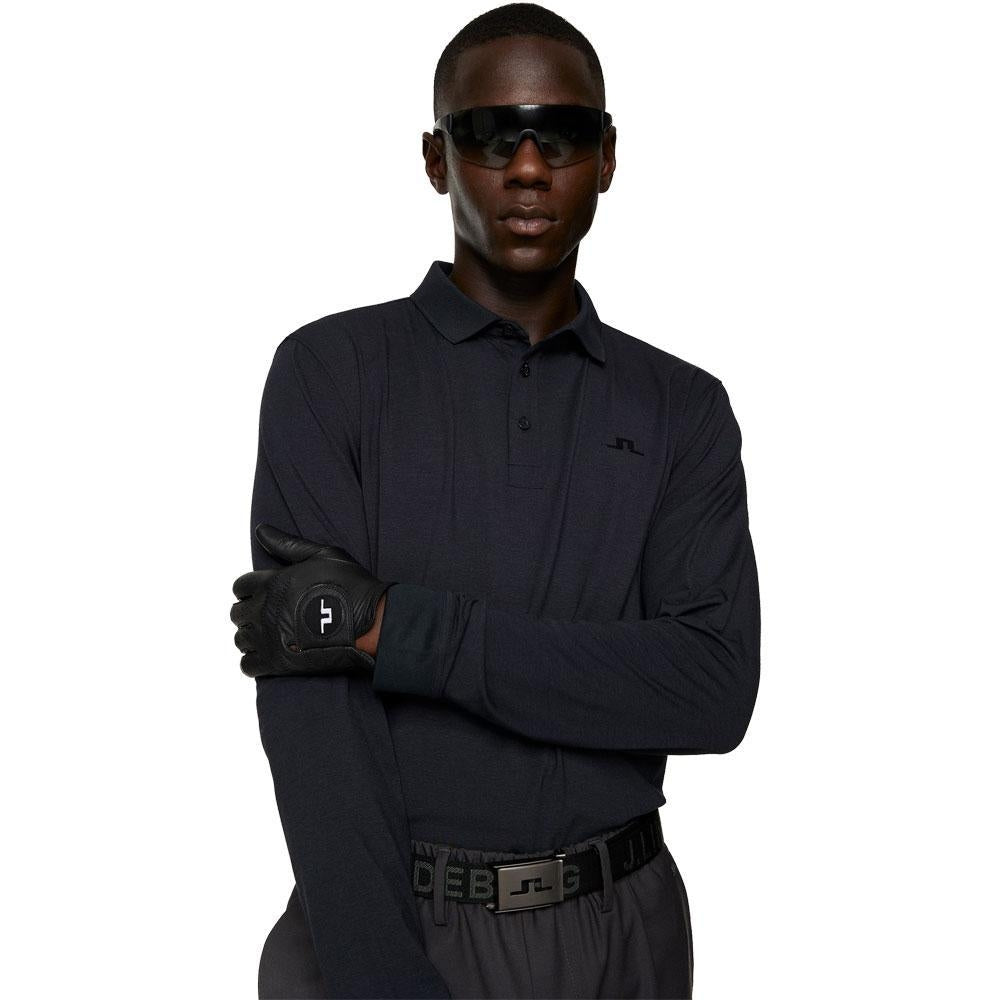 Lindeberg M Florian Langarm Shirt Herren Black