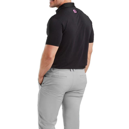 FootJoy Jacquard Dot Herrengolfpoloshirt Black