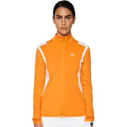 Lindeberg W Mae Zip Mid Layer Damengolfjacke Orange
