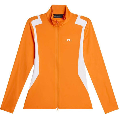 Lindeberg W Mae Zip Mid Layer Damengolfjacke Orange
