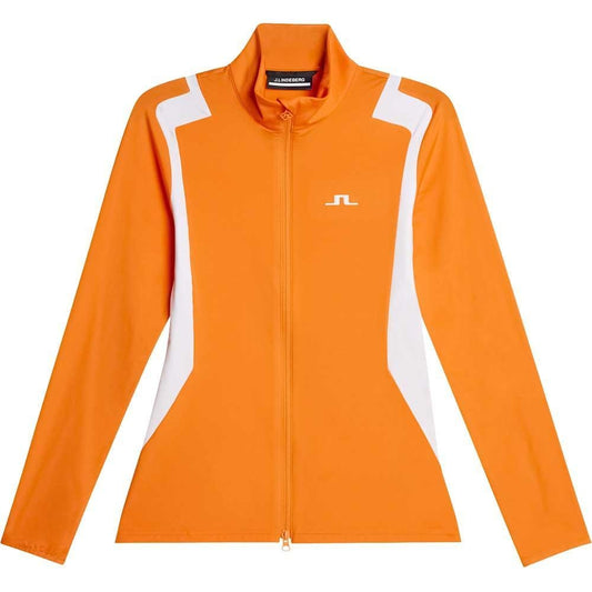 Lindeberg W Mae Zip Mid Layer Damengolfjacke Orange