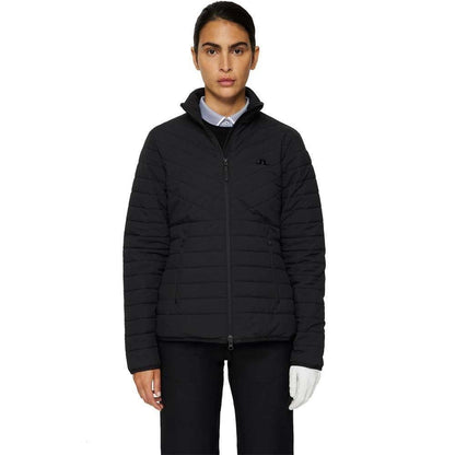 Lindeberg W Marble Quilted Damengolfjacke Schwarz