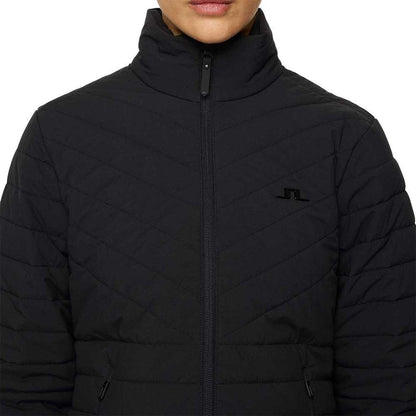 Lindeberg W Marble Quilted Damengolfjacke Schwarz