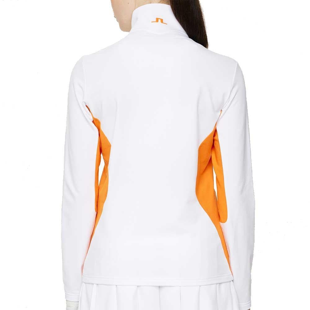 Lindeberg Cookies Mid Layer Damengolfpullover Weiss-Orange