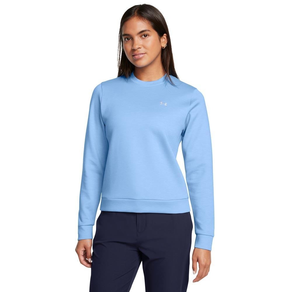 Under Armour Drive Midlayer Crew Damengolfpullover Blue