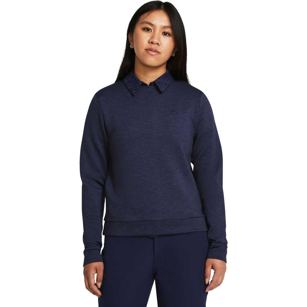 Under Armour Drive Midlayer Crew Damengolfpullover Crew Blue
