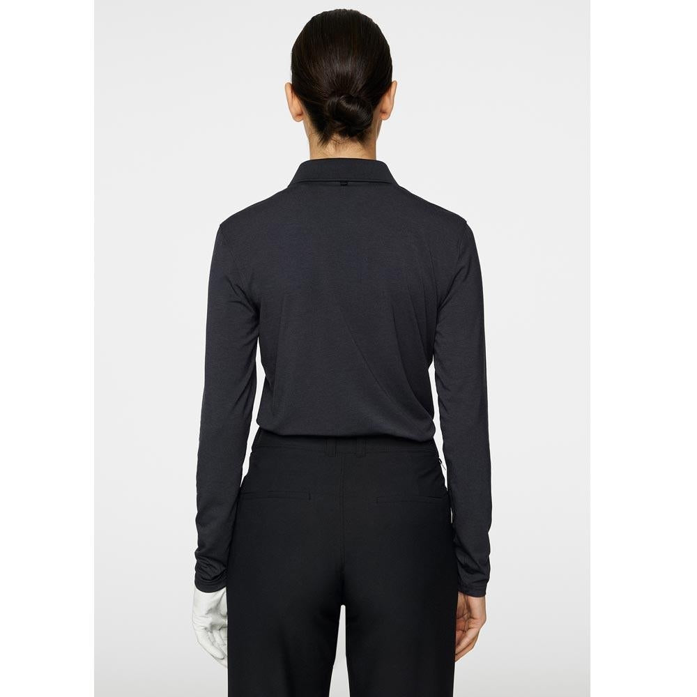 Lindeberg W Flor Langarm Poloshirt Damen Black