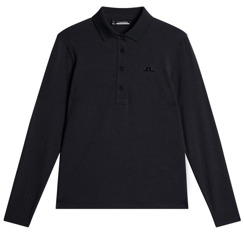 Lindeberg W Flor Langarm Poloshirt Damen Black