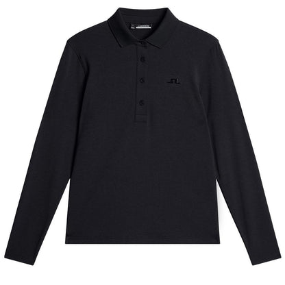 Lindeberg W Flor Langarm Poloshirt Damen Black