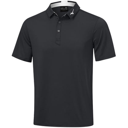 Mizuno Crested Herrengolfpoloshirt Black