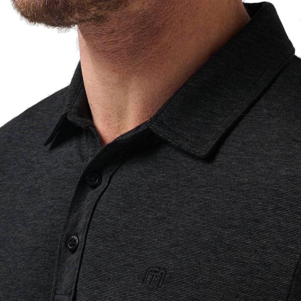 TravisMathew The Zinna Heather Black Herrengolfpoloshirt