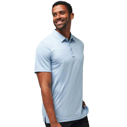 TravisMathew The Zinna Heather Light Blue Herrengolfpoloshirt