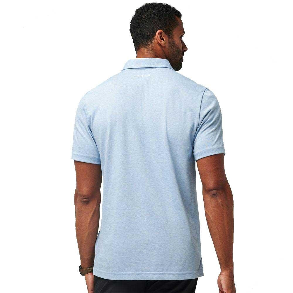 TravisMathew The Zinna Heather Light Blue Herrengolfpoloshirt