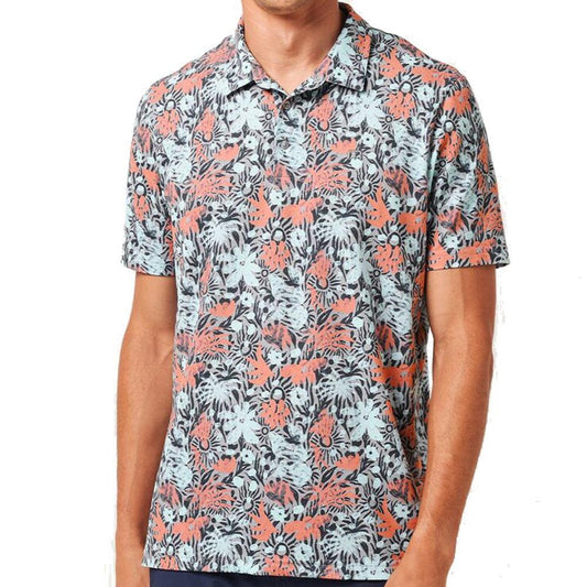 TravisMathew Featherweight Sands Heather Medium Grey Herrengolfpoloshirt