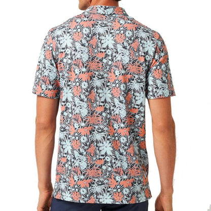 TravisMathew Featherweight Sands Heather Medium Grey Herrengolfpoloshirt