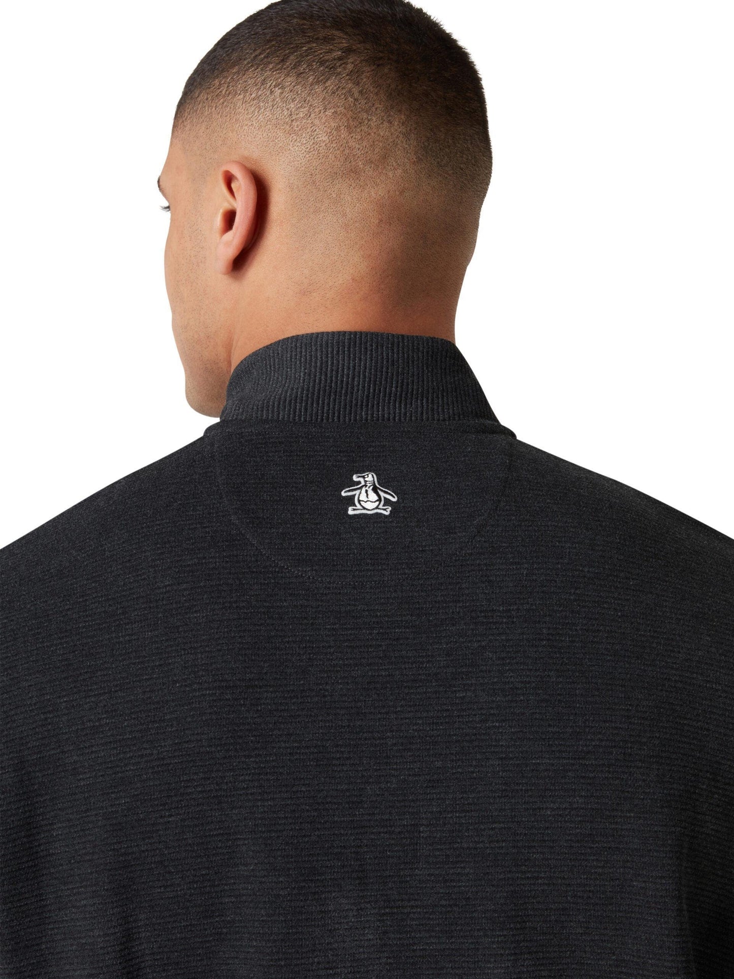 Penguin 1/4 Zip Mixed Media Heritage Herrenpullover Navy