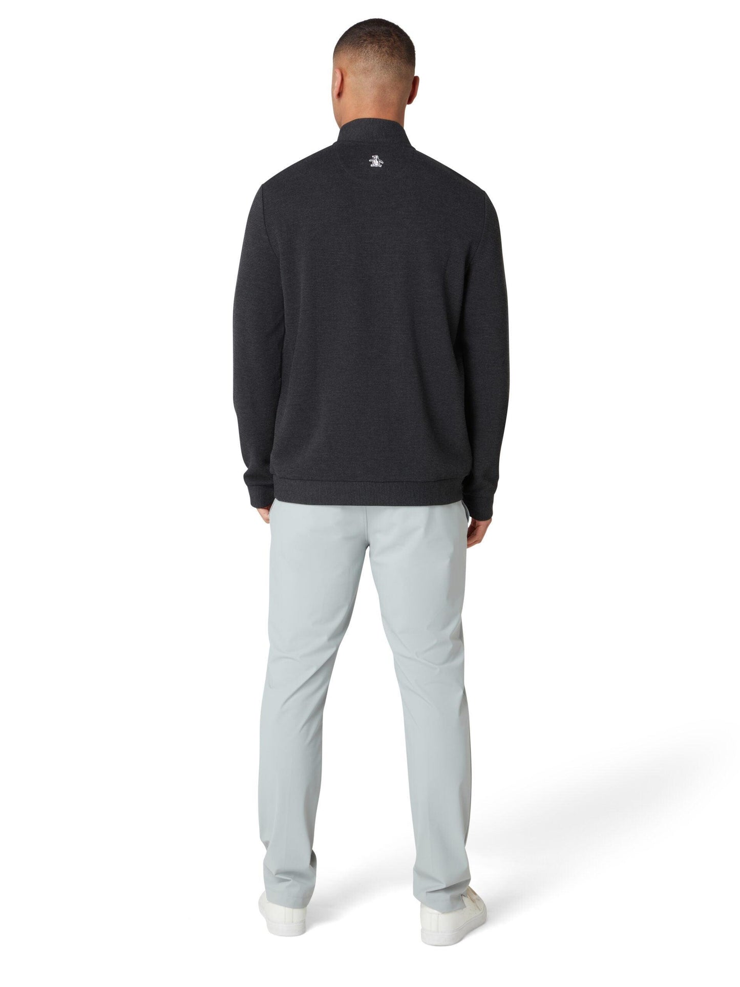 Penguin 1/4 Zip Mixed Media Heritage Herrenpullover Navy