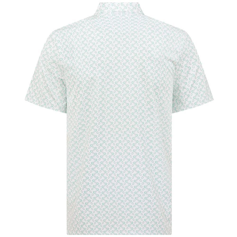Penguin All over Lifesaver Print Herrengolfpoloshirt Weiss