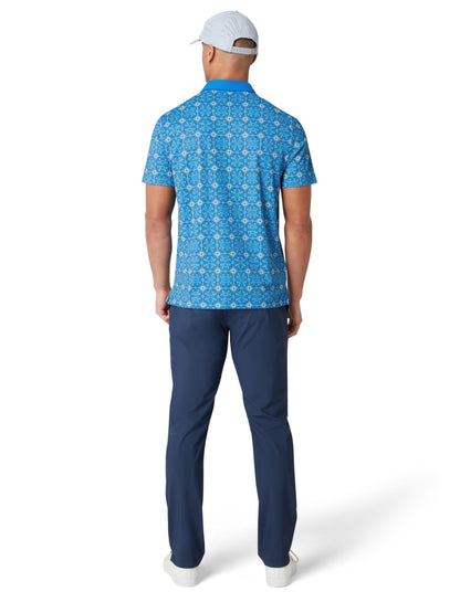 Penguin Pete´s Cocktail Windowpane Herrengolfpoloshirt