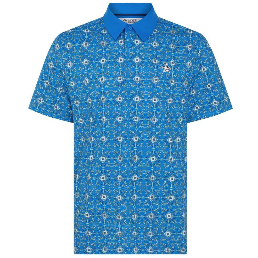 Penguin Pete´s Cocktail Windowpane Herrengolfpoloshirt