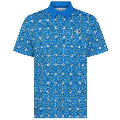 Penguin Pete´s Cocktail Windowpane Herrengolfpoloshirt