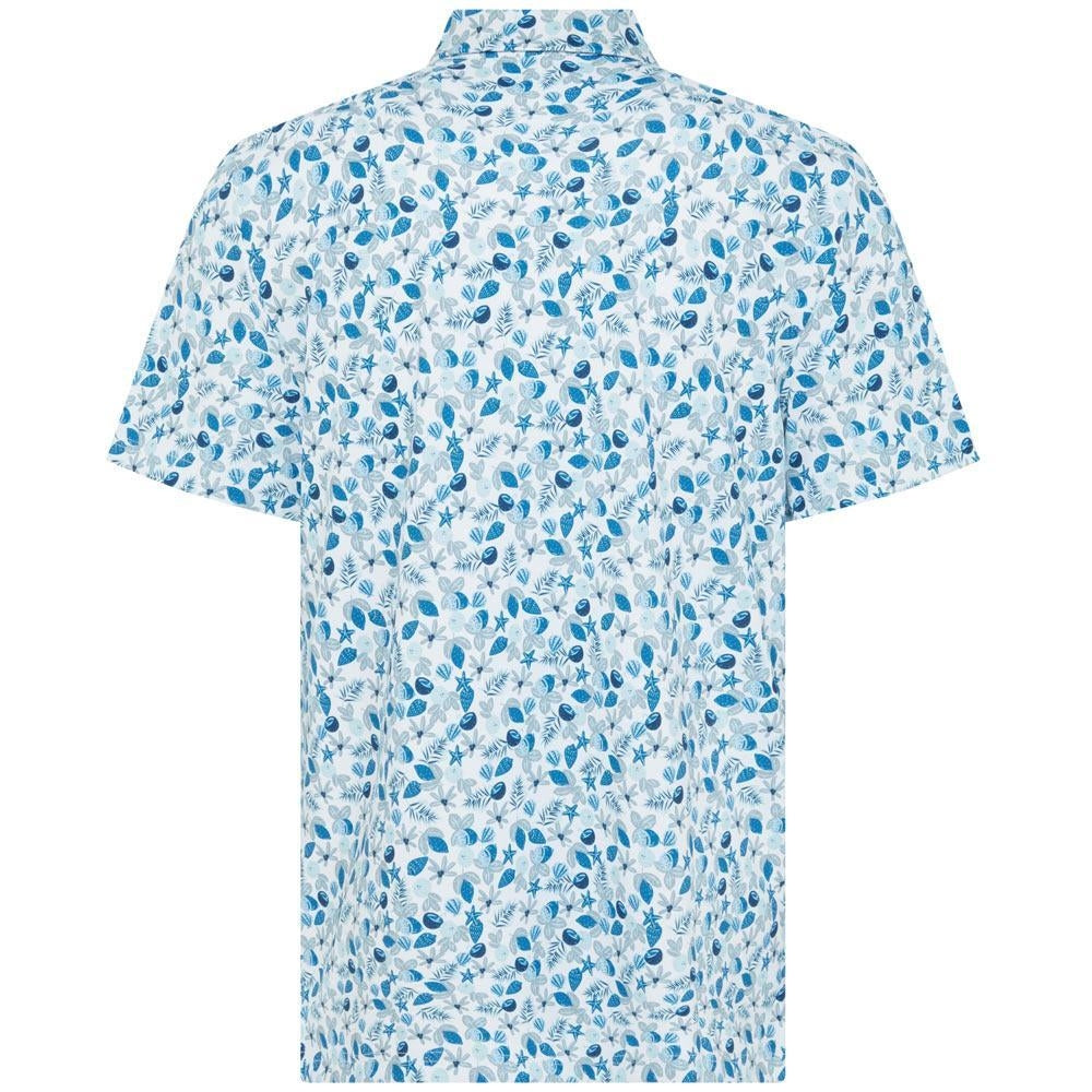 Penguin Pete´s Coconut Caddy Herrengolfpoloshirt Weiss