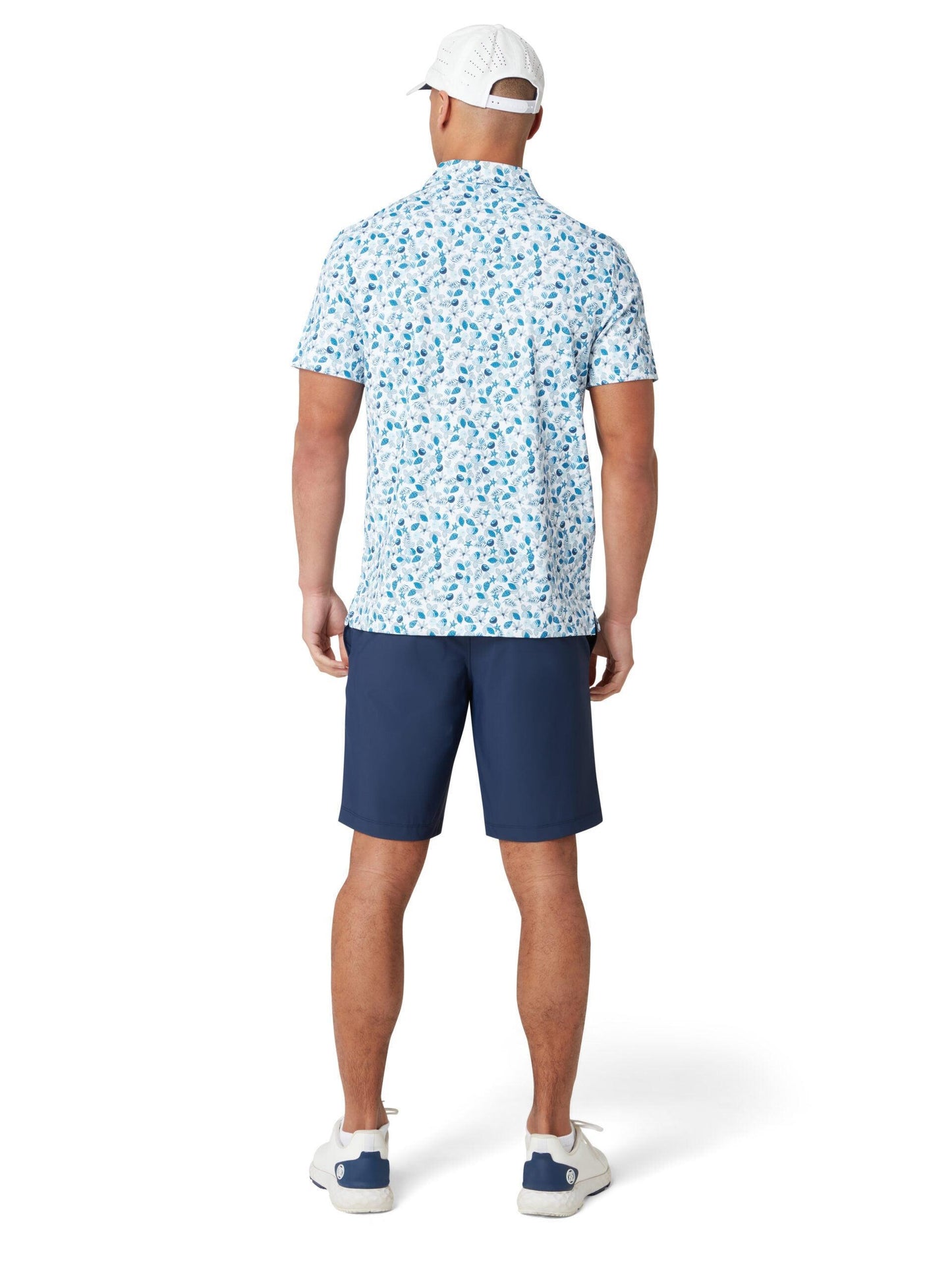 Penguin Pete´s Coconut Caddy Herrengolfpoloshirt Weiss