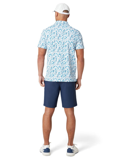 Penguin Pete´s Coconut Caddy Herrengolfpoloshirt Weiss