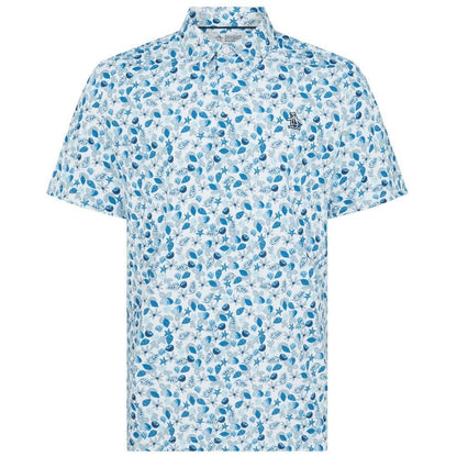 Penguin Pete´s Coconut Caddy Herrengolfpoloshirt Weiss