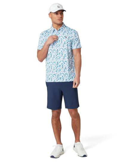 Penguin Pete´s Coconut Caddy Herrengolfpoloshirt Weiss