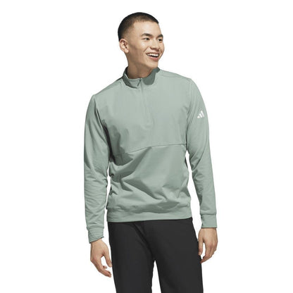 Adidas Ultimate365 Tour Quarter Zip Herrengolfpullover Grey-Green
