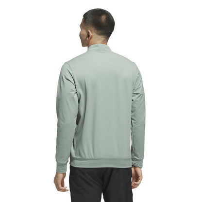 Adidas Ultimate365 Tour Quarter Zip Herrengolfpullover Grey-Green