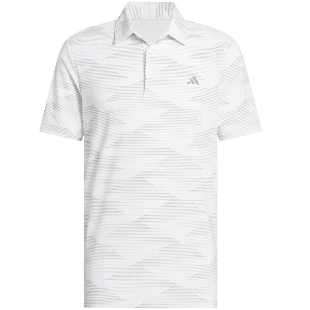 Adidas Ultimate365 Speed Stripe Herrengolfpoloshirt White-Green